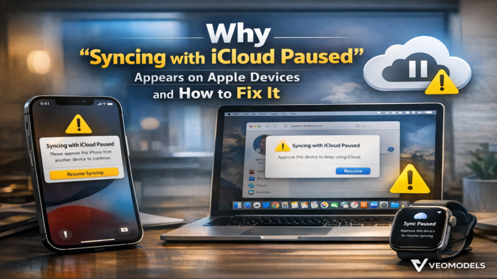 Syncing with iCloud Paused