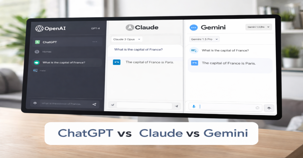 ChatGPT vs Claude vs Gemini